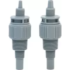 Blue-White Injection Fitting With Connection Nut
