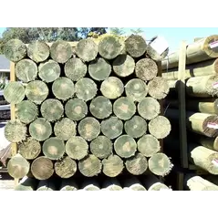 Wood Lodge Pole - 4'' By 8' Doweled - Pressure Treated - 105 PC/BDL