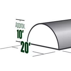 Quonset Structure 20’ Wide Ground To Ground