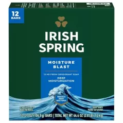 Irish Spring 3.7oz Bar Moisture Blast 12pk