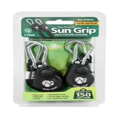 Sun Grips Push Button Light Hangers 1/8 in – Black