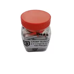 Crimp Sleeve 2-3 L For 12 - 13 GA Wire-Long-100/Box