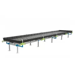 BOTANICARE SLIDE BENCH: 4FT WIDE x 10.5FT LONG x 30IN HIGH, TRILOCK