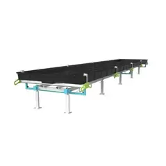 BOTANICARE SLIDE BENCH: 4FT WIDE x 14.5FT LONG x 30IN HIGH, TRILOCK