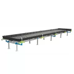 BOTANICARE SLIDE BENCH: 4FT WIDE x 22.5FT LONG x 20IN HIGH, TRILOCK