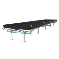 BOTANICARE SLIDE BENCH: 4FT WIDE x 23.5FT LONG x 30IN HIGH, TRILOCK