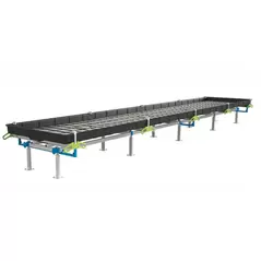 BOTANICARE SLIDE BENCH: 4FT WIDE x 25.5FT LONG x 20IN HIGH, TRILOCK