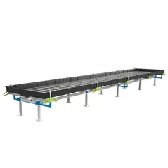 BOTANICARE SLIDE BENCH: 4FT WIDE x 12.5FT LONG x 30IN HIGH, TRILOCK