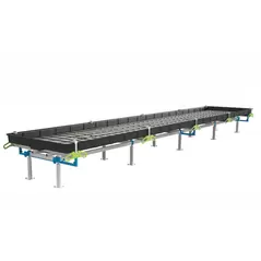 BOTANICARE SLIDE BENCH: 4FT WIDE x 24.5FT LONG x 12IN HIGH, TRILOCK