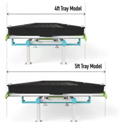 BOTANICARE SLIDE BENCH: 5FT WIDE x 27.5FT LONG x 12IN HIGH, TRILOCK
