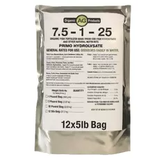 7.5-1-25 Organic Fish Fertilizer Made From Cod Fish Hydrolysate Case (5lb-12 Bags)