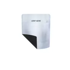 Eighth Ounce Clear Matte Black GRIP ‘N PULL™ Child Resistant Bag