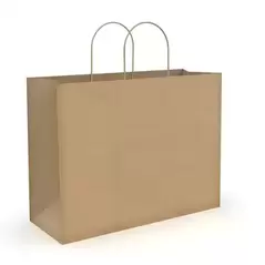 Recycled Shopping Bags – Large (16″ x 6″ x 12″) – Kraft