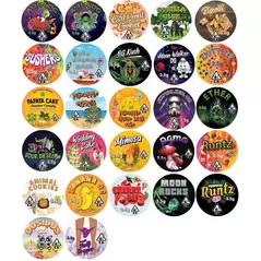 2" Diameter Custom Labels for 3oz Eighth Jars - 100 labels - SW Packaging