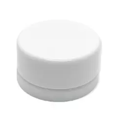 9cc White Glass Jar with Child Resistant Cap - 64 jars/tray - SW Packaging