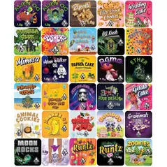 3oz Custom Square Jar Cap Labels - 100 labels - SW Packaging