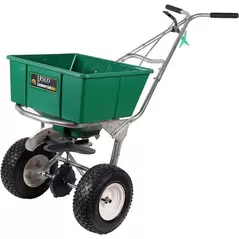 LESCO Spreader Commercial Stainless Steel w/ Deflector 80 lb