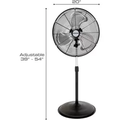 Pro High Velocity Oscillating Metal Stand Fan 20" - Hurricane®