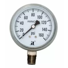 Ammonia Gas Pressure Gauge -160 PSI