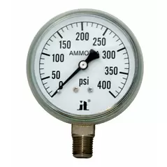 Ammonia Gas Pressure Gauge - 400 PSI