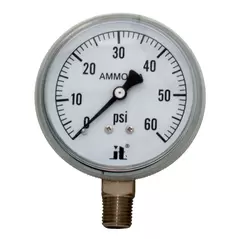 Ammonia Gas Pressure Gauge - 60 PSI