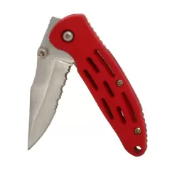 Deluxe Folding Pocket Knife Half Serrated Blade 2.75-Inch