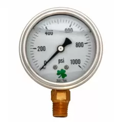 Glycerin Liquid Filled Pressure Gauge - 1000 PSI