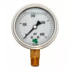 Glycerin Liquid Filled Pressure Gauge - 400 PSI