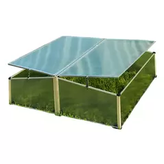Double-Wide Folding Aluminum Cold Frame Greenhouse