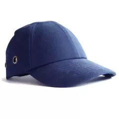 Protective Head Wear Baseball Style Vented Bump Cap Blue