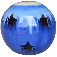 MCarr 10" Sphere W/Stars Light Cream Light Blue