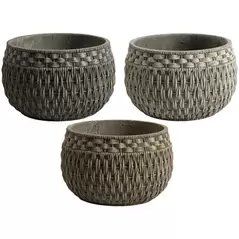 MCarr 48pc Woven Seagrass Planter Pallet Mixed