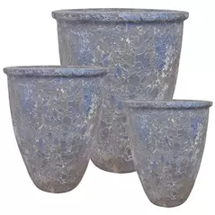 MCarr 6pc Large Rim Planter Pallet Full Volcanic Blue