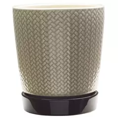 Southern Patio 8.5"H Alice Planter Light Brown Finish