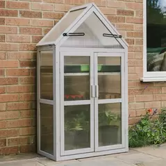 WSP Wooden Growhouse Dove Grey 52"Hx28"Wx16"D