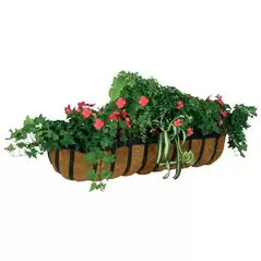 WSP 36" Forge Trough Planter With Coco Liner