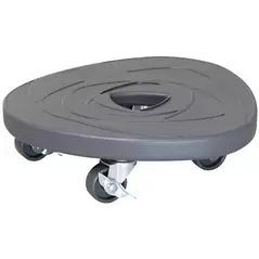 TDI Round Swirl Stone Plant Caddy
