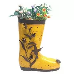 DDI Rainboot Planter Yellow