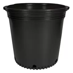 HC Dillen Whiteridge 7 Gal 4 Handle Nursery Pot, Blow Molded, Trade 7 Gallon, Black, 28 per Bundle, 36 Bundles per Pallet, 13.75in x 12.00in, 6.49Gal, 7Gallon