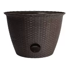 HC 18" Woven Garden Hose Pot Chocolate