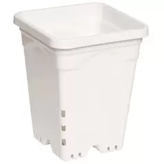 HDF 7"x7" Square White Pot, 9" Tall