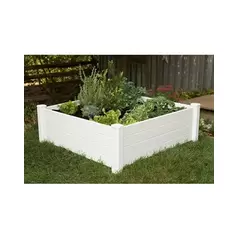 NuVue 4'x4'x15" Raised Premium White Garden Box