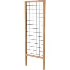 Panacea 72" Wood-Framed Wire Grid Trellis Natural Cedar Finish