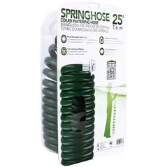 Plastair Springhose Coiled Water Hose 25' Hunter Green