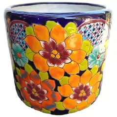 Talavera 11" Tall Cylinder Pot