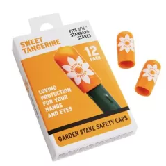 Thriving D 12ct Stake Safety Caps Tangerine