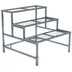 VRE 3 Step Square Display Painted/Hot Dip Galvanized 12" Shelf Depth 36"Dx32"Hx36"L