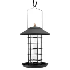 Woodlink Metal & Glass Tube Seed Feeder Black