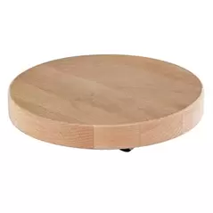 Wagner WPC Natural Round Plant Caddy w/ No Show Casters