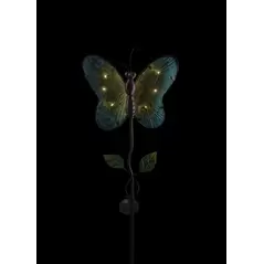 Moonrays Solar Metal/Glass Butterfly Blue